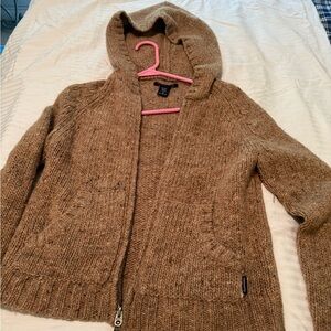 Abercrombie & Fitch (vintage) Tan Wool Hoodie